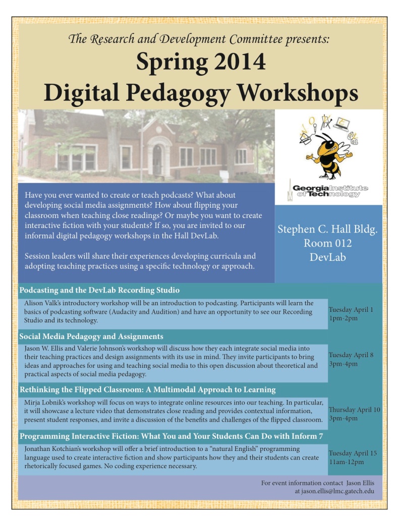 DevLab Workshop Flyer. Created by the AWESOME WCP Interns!
