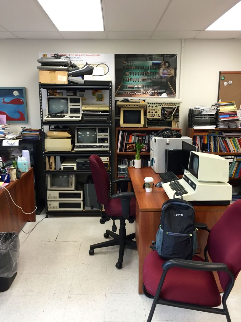 My office space filled with vintage computers in Namm 520 at City Tech where I store the City Tech Retrocomputing Archive.