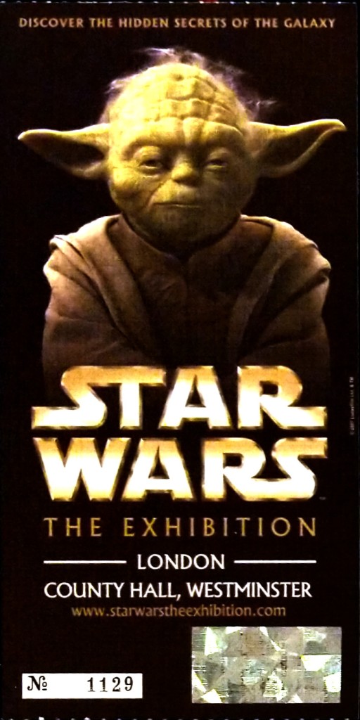 Star Wars the Exhibition ticket front