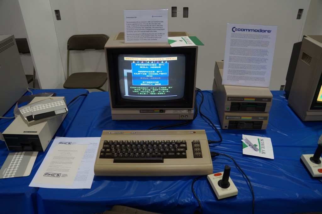 VCFSE 2.0, Exhibition Hall, Commodore 64 with 2 disk drives and joystick