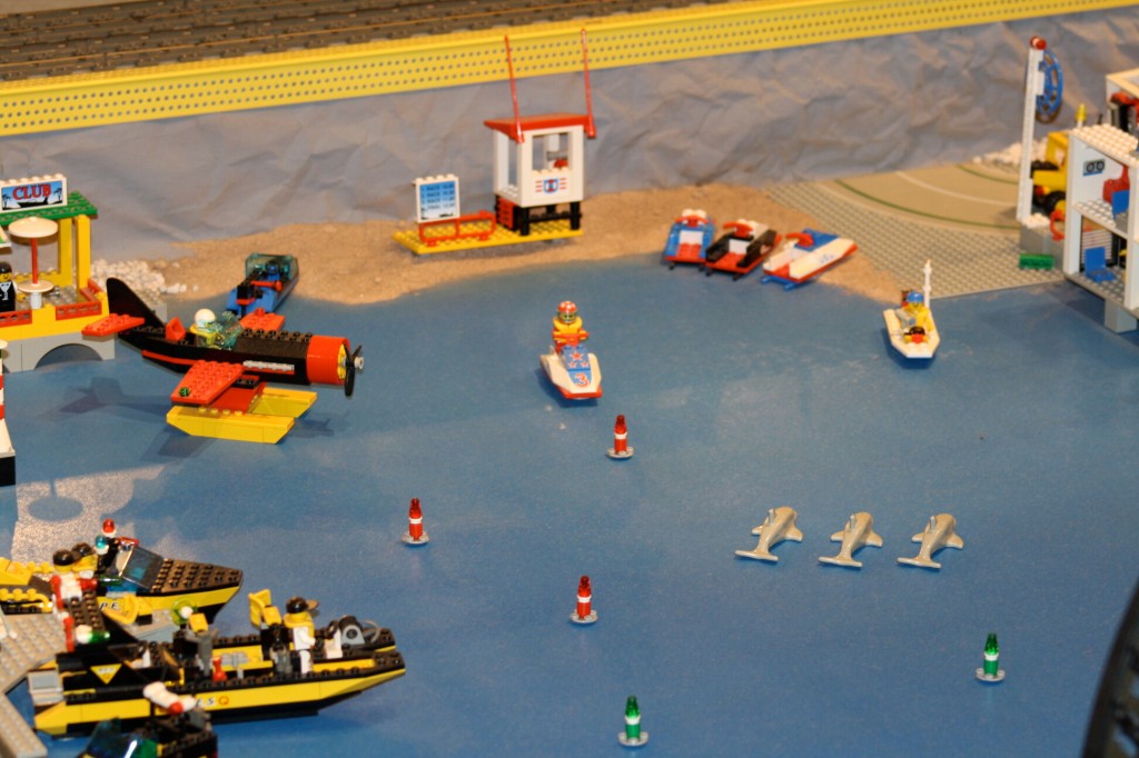 Brick City in Niagara Falls, LEGO sets, custom models, and minifigures on display.