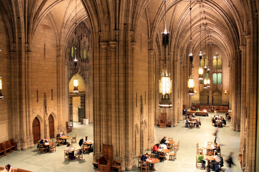 Interior of the Cathedral of Learning at the University of Pittsburgh.
