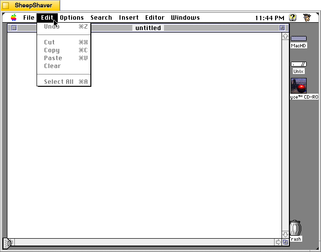 Kant Generator Pro for Macintosh, Edit menu