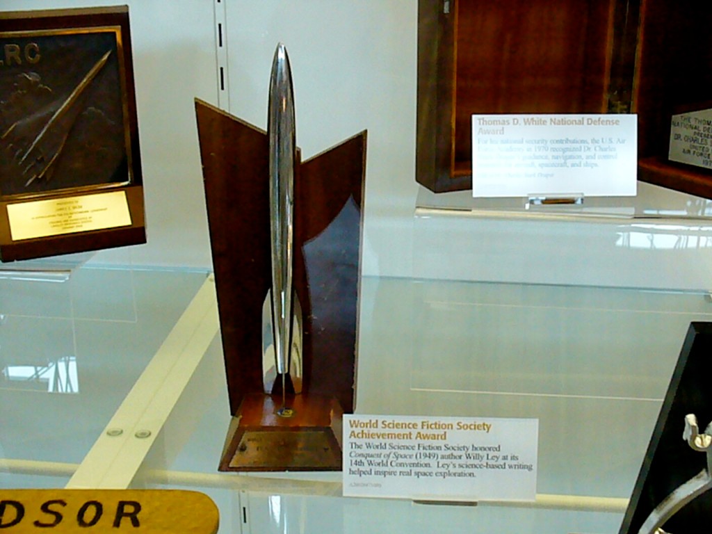 National Air and Space Museum, Udvar-Hazy Center, Willy Ley's 1956 Best Feature Writer Hugo