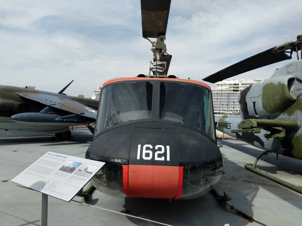 Intrepid Museum, WWII Aircraft Carrier turned Air and Space Museum, Manhattan, New York, Bell UH-1A Iroquois "Huey"