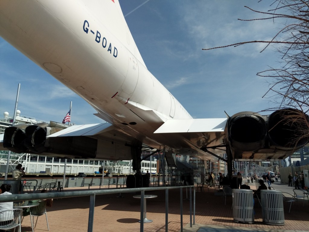 Intrepid Museum, WWII Aircraft Carrier turned Air and Space Museum, Manhattan, New York, Concorde Airliner on Pier