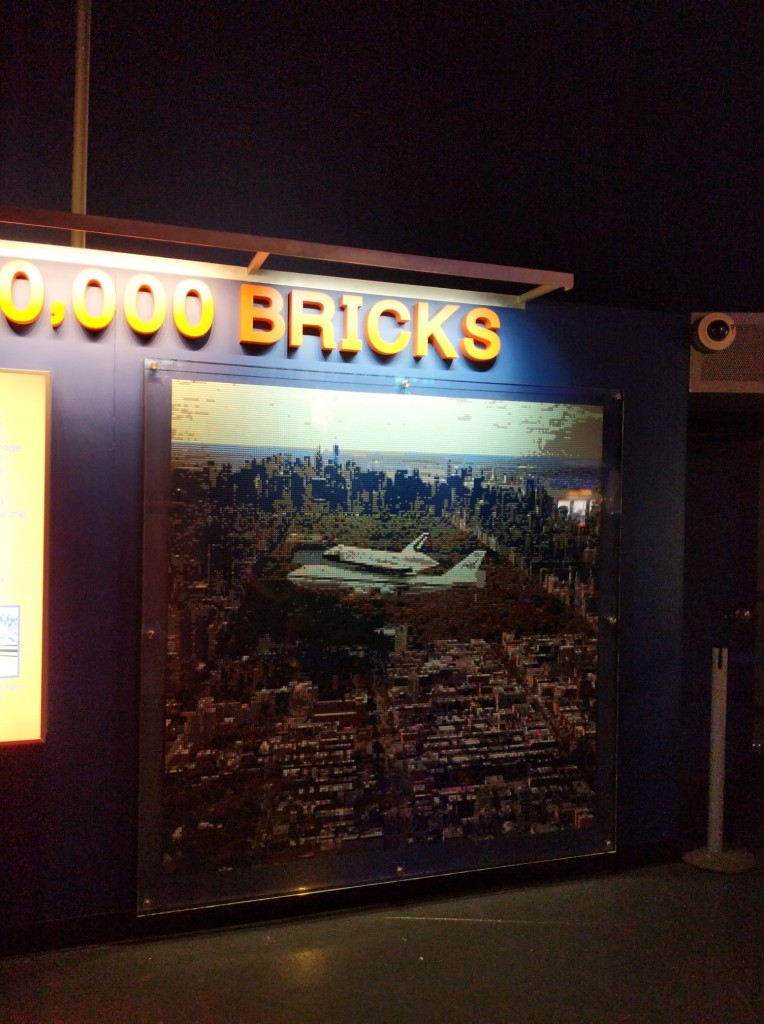 Intrepid Museum, WWII Aircraft Carrier turned Air and Space Museum, Manhattan, New York, Space Shuttle Enterprise LEGO Mosaic