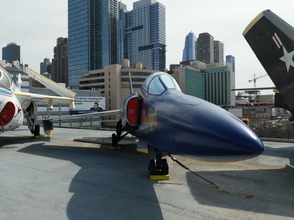 Intrepid Museum, WWII Aircraft Carrier turned Air and Space Museum, Manhattan, New York, Grumman F-11 Blue Angels