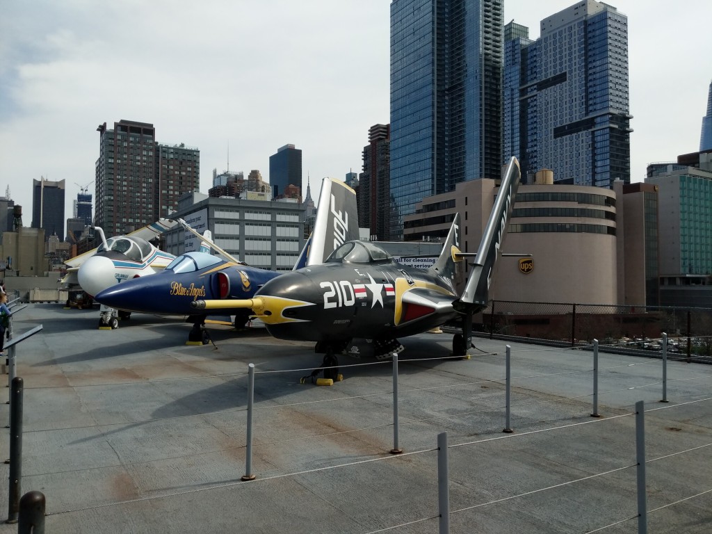 Intrepid Museum, WWII Aircraft Carrier turned Air and Space Museum, Manhattan, New York, Grumman F-9 Cougar
