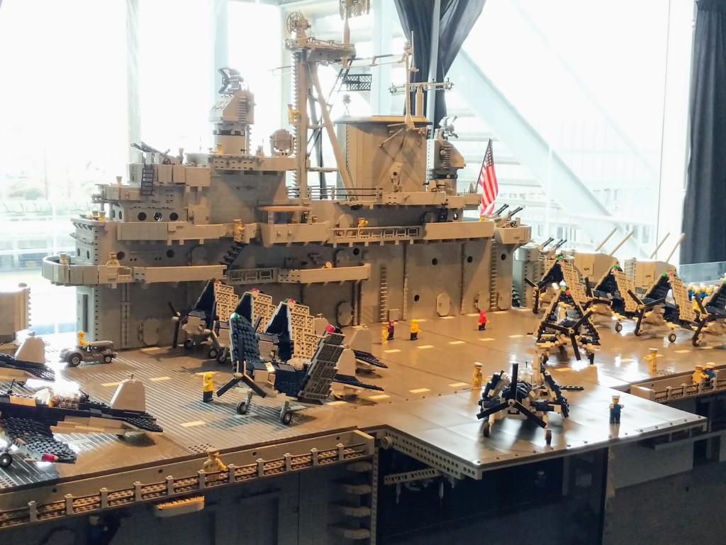 Intrepid Museum, WWII Aircraft Carrier turned Air and Space Museum, Manhattan, New York, LEGO Build of the USS Intrepid
