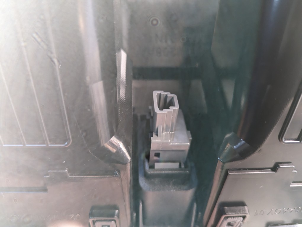 2013 Toyota Corolla center console caution lights switch in the air vent assembly.