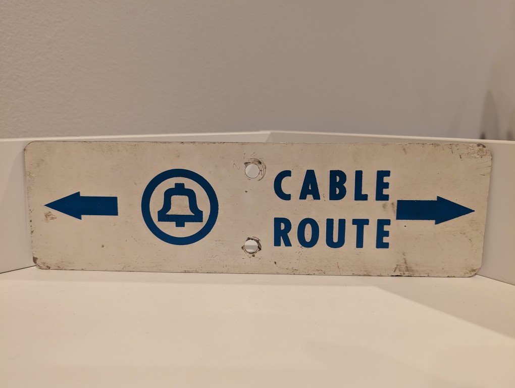 AT&T Cable Route metal sign