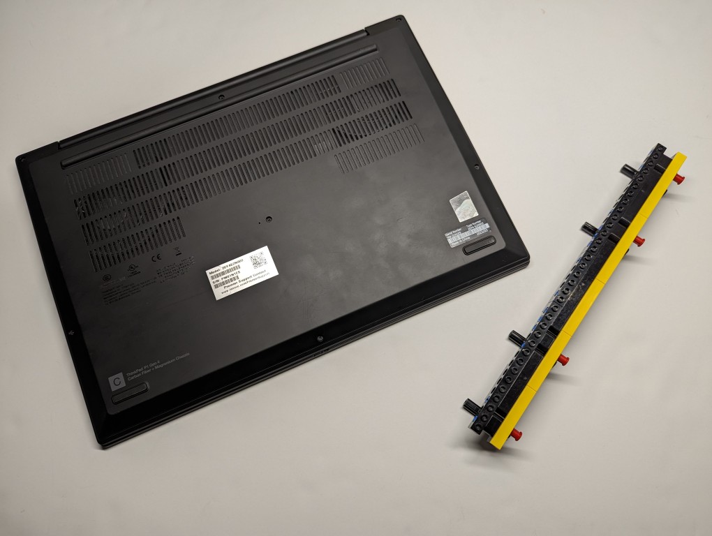 LEGO Folding Cooling Stand for Lenovo ThinkPad P1 Gen 4 Laptop shown side by side.