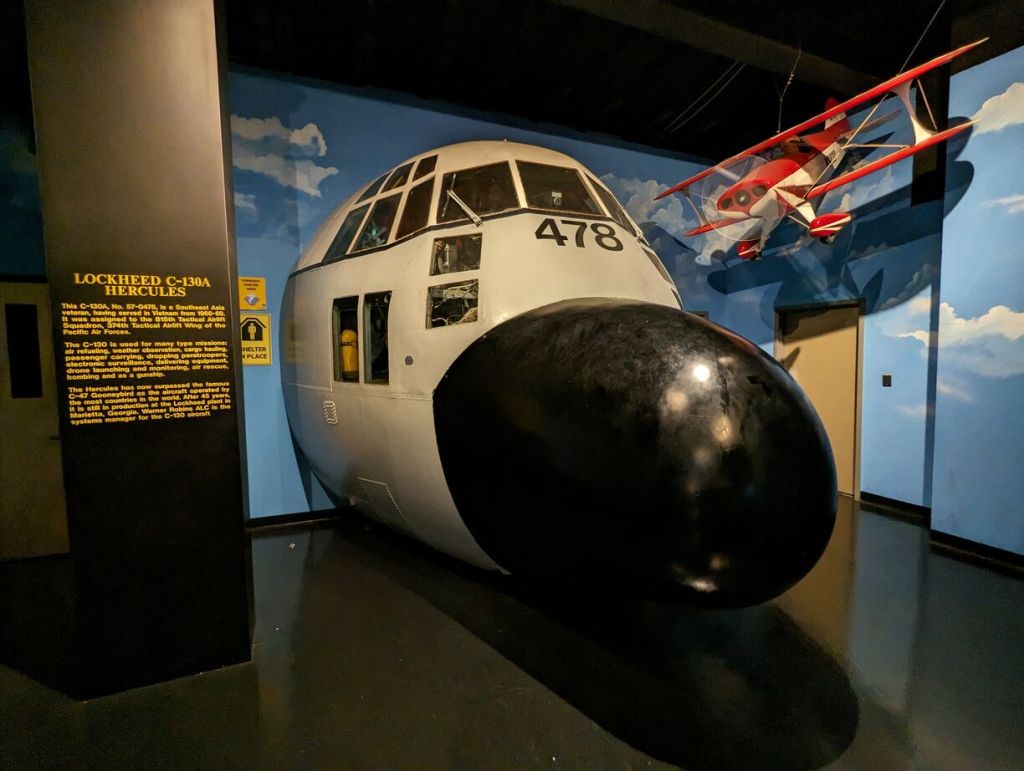 Lockheed C-130 Hercules and Its Weapons and Equipment, Museum of Aviation, Robins Air Force Base, Warner Robins, GA.