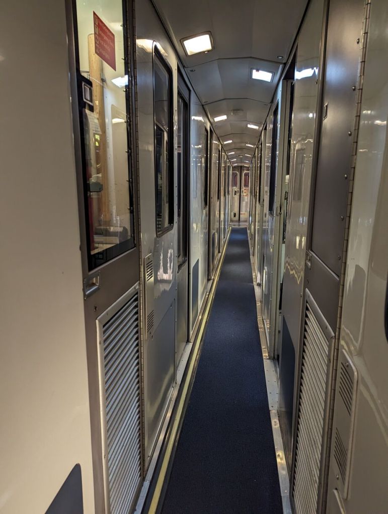 Amtrak Silver Meteor Train, Sleeping Car hallway, Savannah to Penn Station, NYC.
